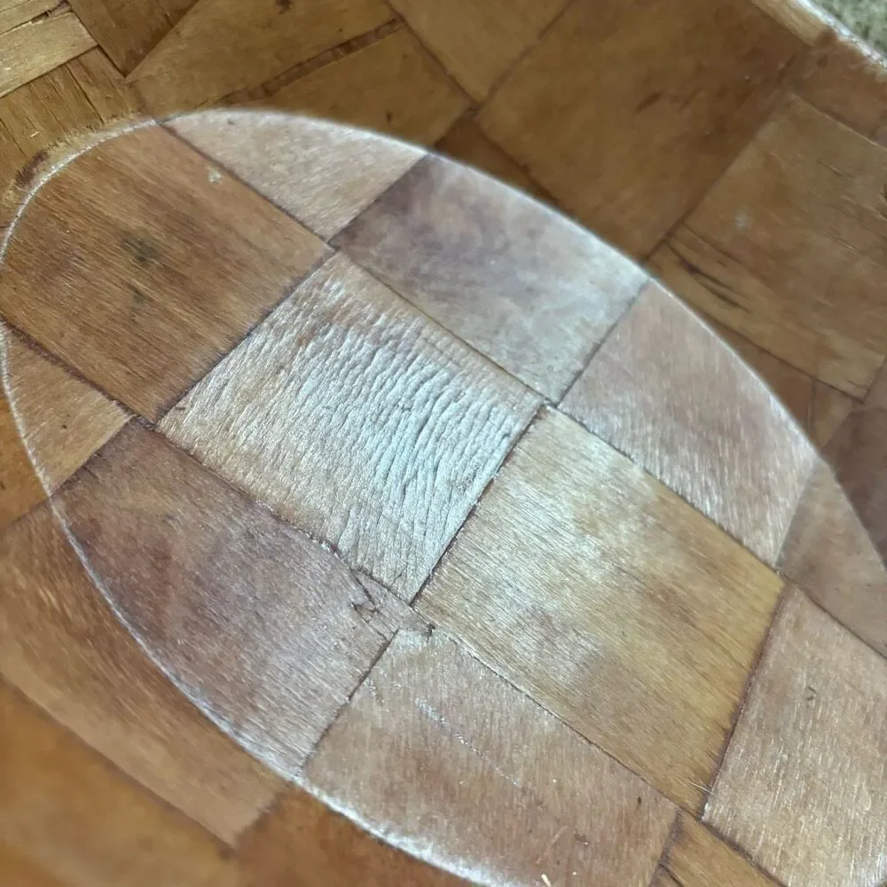Vintage Weave Woven Wooden 12” x 8.5” Serving Bowl